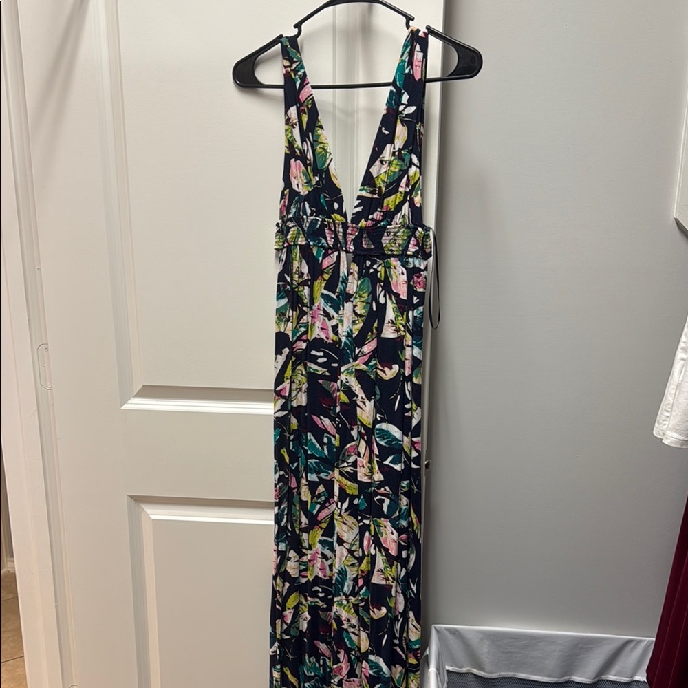 Floral Maxi Dress with V-Neck